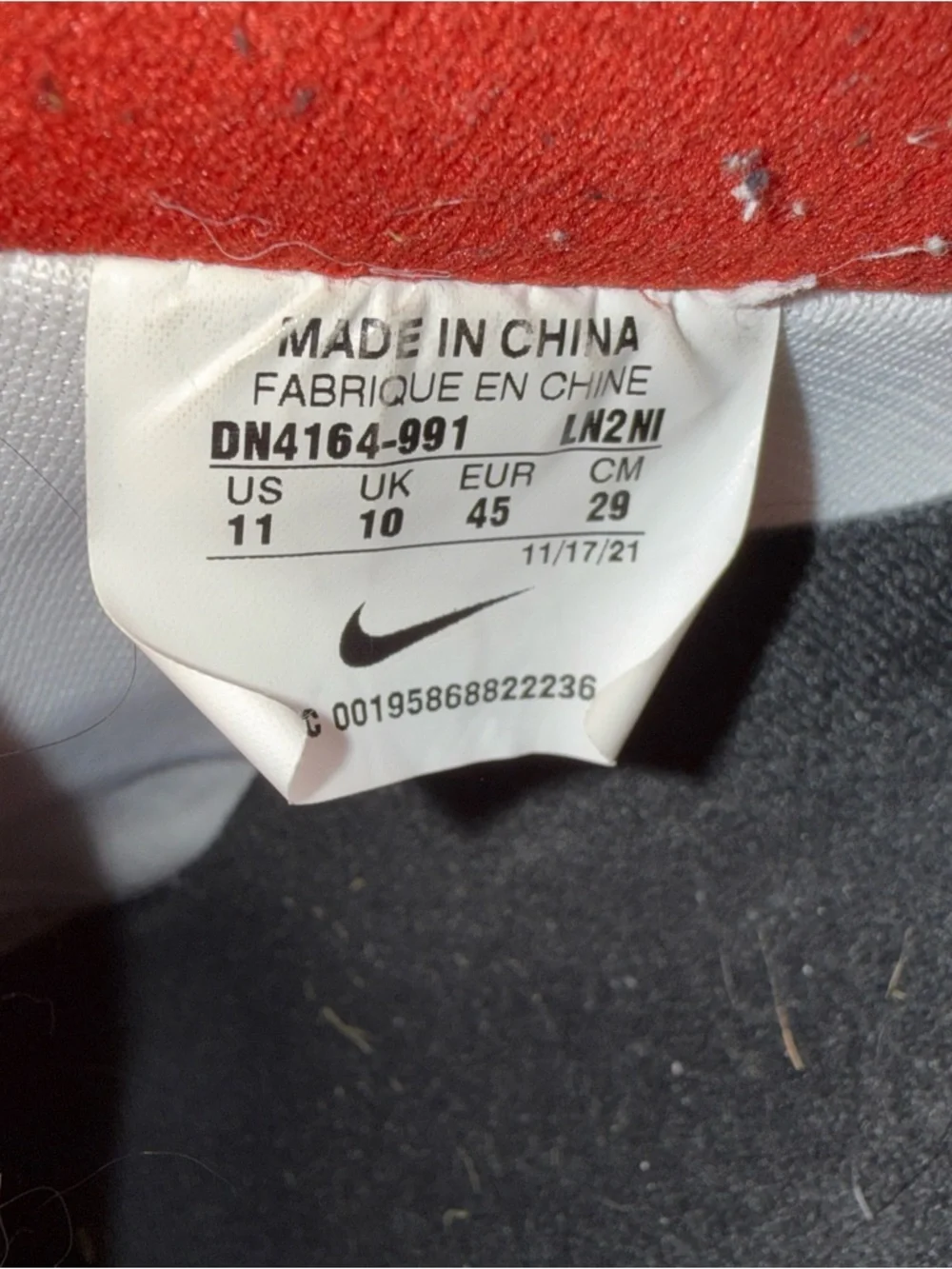 Used Nike Air Force 1 Low ID Nike By You Team Red DN4164-991 Size 11 - Picture 8 of 12